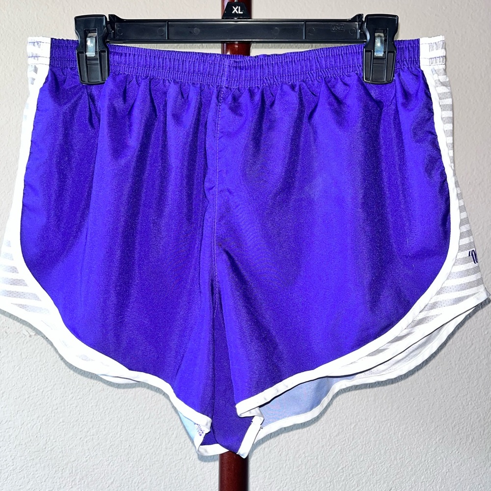 Varsity Purple Shorts with White Accents